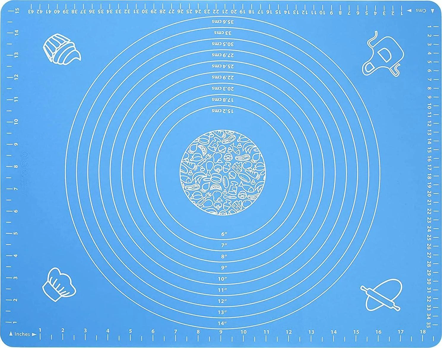 Silicone Baking Mat for Pastry Rolling Dough with Measurements,19.7" x 15.7"
Opens in a new window o