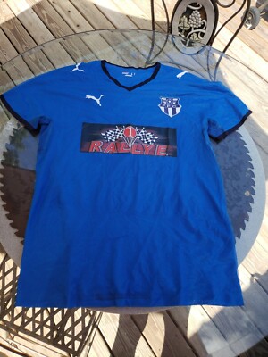 RALLYE 1 F.F.C. Men's Sz L Shirt Soccer Futbol Jersey Eagle Lub 10 Blue