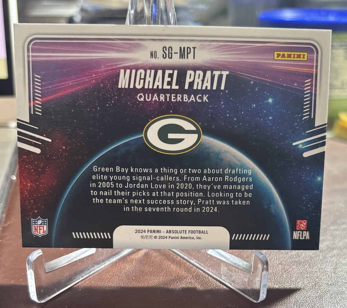 Michael Pratt RC 2024 Panini Absolute Rookie Star Gazing #SG-MPT
