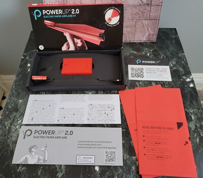 Power Up 2.0'' ELECTRIC Paper Airplane Conversion KIT, New Open Boxed