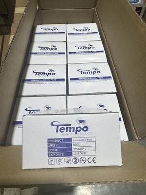 LOT of 20 Boxes of 200 Alcohol Pads 70% Isopropyl Prep Wipes Bulk New
