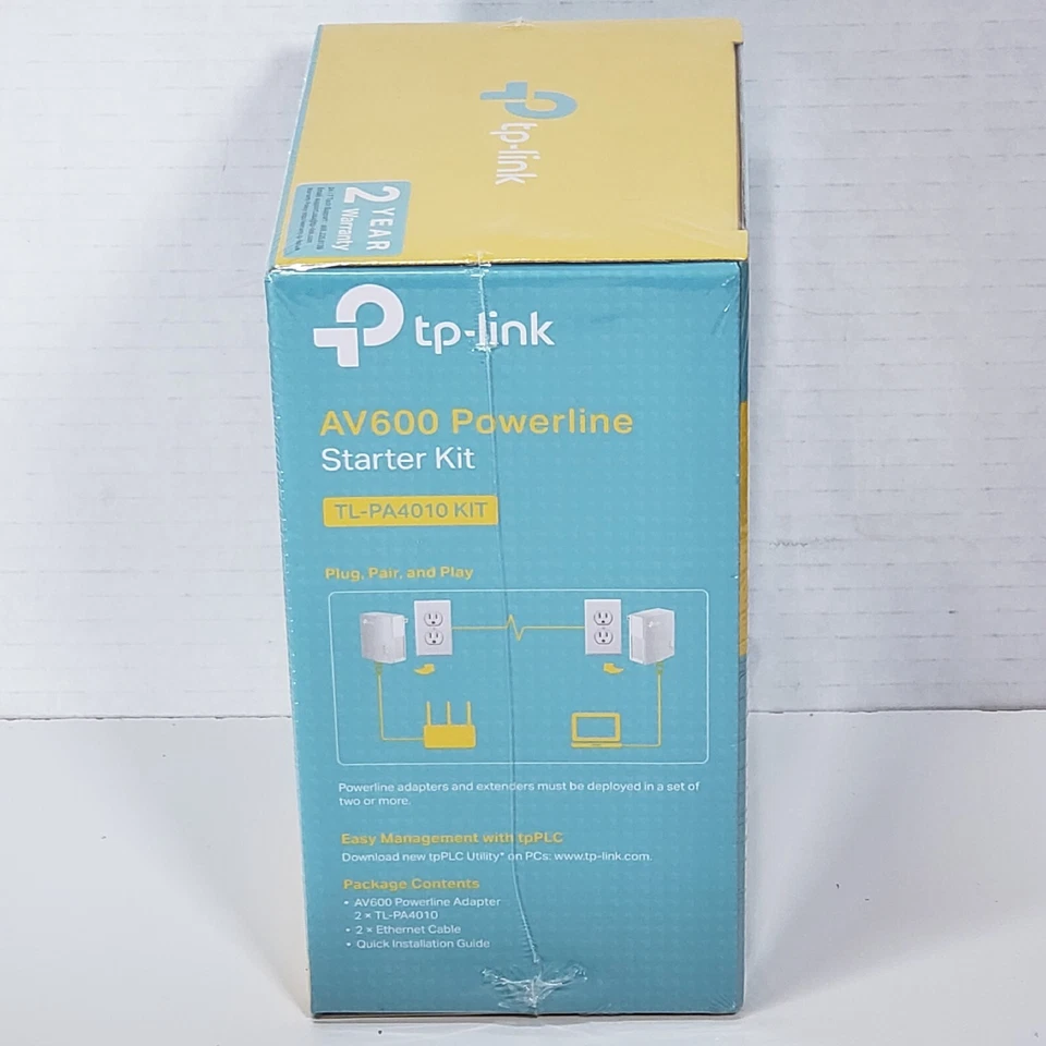 TP Link TL-PA4010 AV600 600Mbps Nano Powerline Ethernet Adapter Starter Kit New - Image 2 of 4