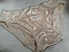 Men Lightweight Satin Secrets Bikini Brief Custom s m l or xl Blush Pink USA