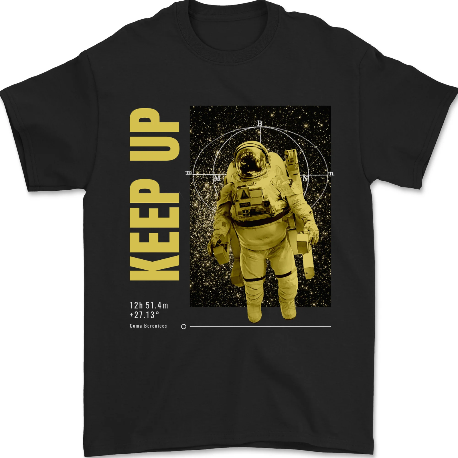 Keep Up Astronaut Spaceman Mens T-Shirt 100% Cotton
