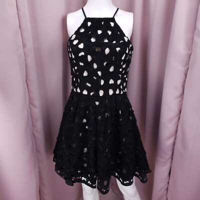 black cut out heart dress Black Gothic Lace Cutout Dress with Heart Detail and Ruffles main image 0