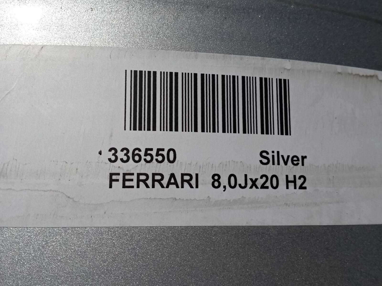 Ferrari Portofino Wheel Rims_336551_336550_10 X20 _8 X20_Silver_Set of 4_GENUINE