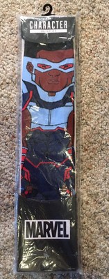 Marvel Disney Falcon 360 Character Crew New Socks Fit Men Shoe Size 8 to 12  