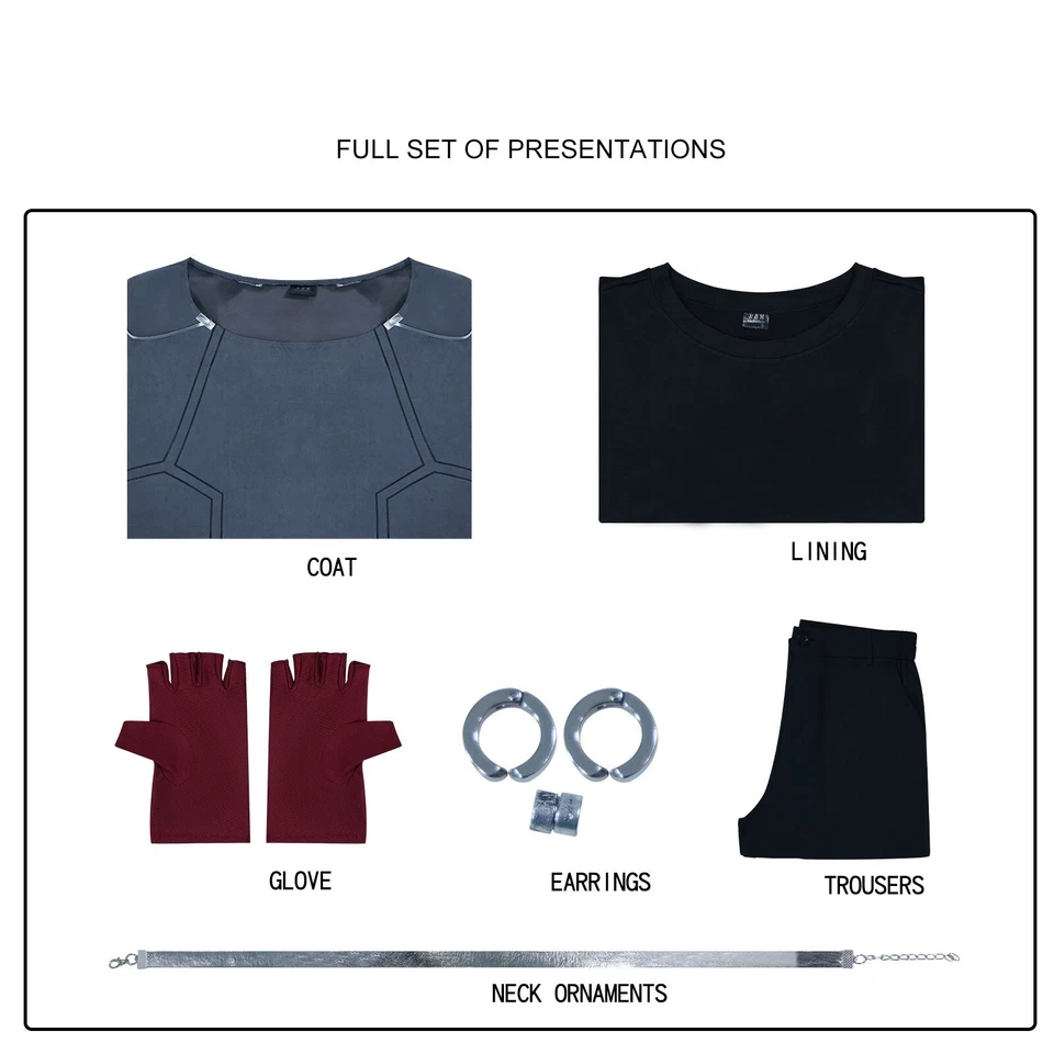 Alien Stage R7 Till Disfraz Cosplay Gris Camiseta Pantalones Pendientes Conjunto Completo Foto 3 de 4