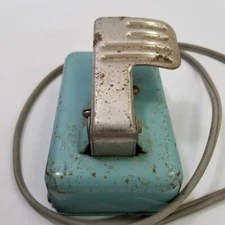 Vtg Singer 285J Sewing Machine Foot Pedal Control Blue Green Aqua Works