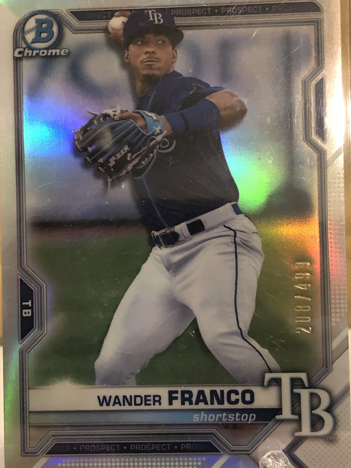 WANDER FRANCO 2021 BOWMAN CHROME REFRACTOR /499 CARD# BCP-240