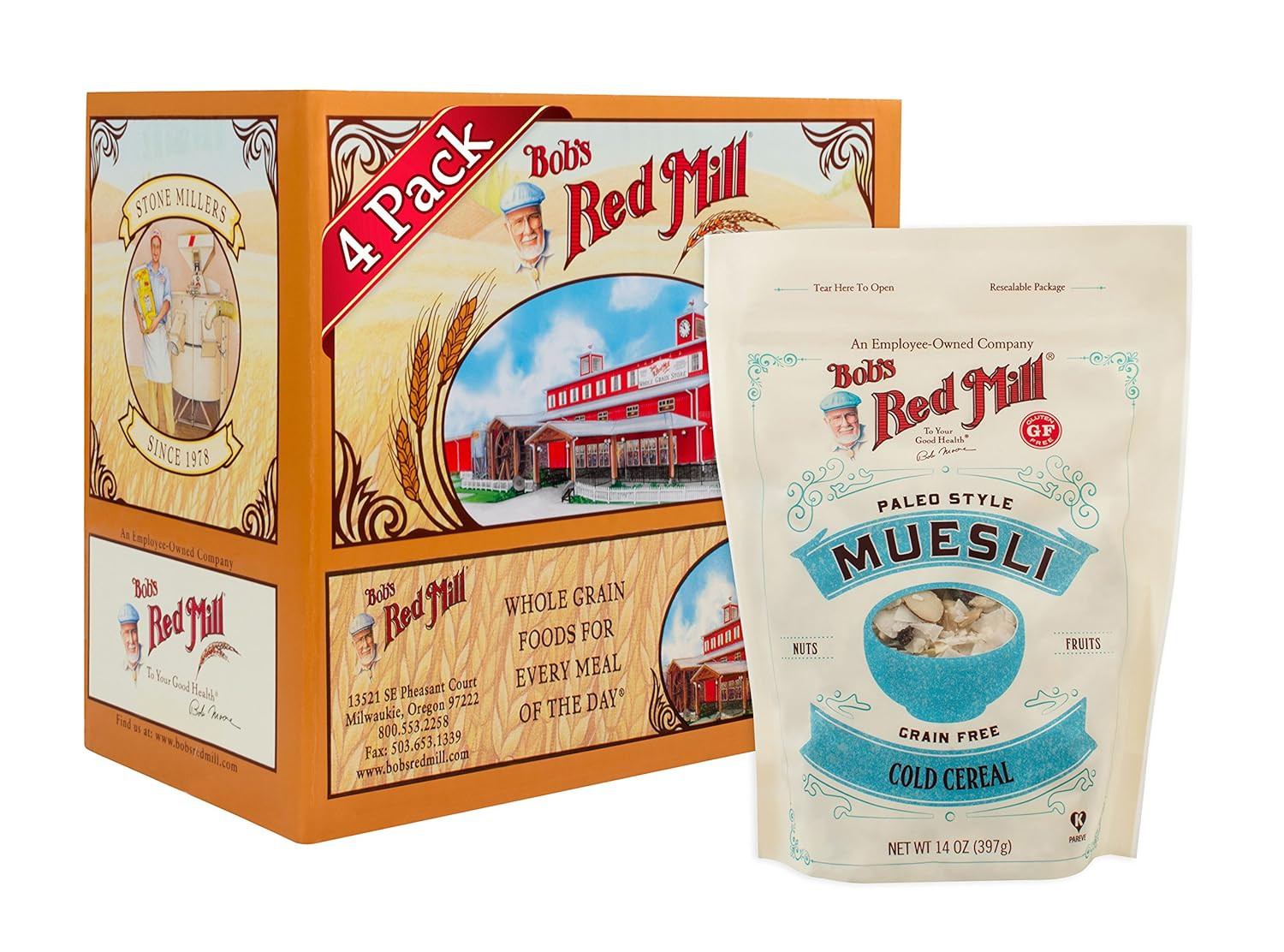 Палео-мюсли BobS Red Mill, 14 унций (упаковка из 4 штук)