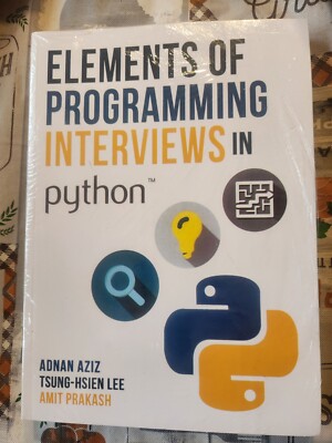Elements of Programming Interviews in Python: The Insiders' Guide by Lee: New