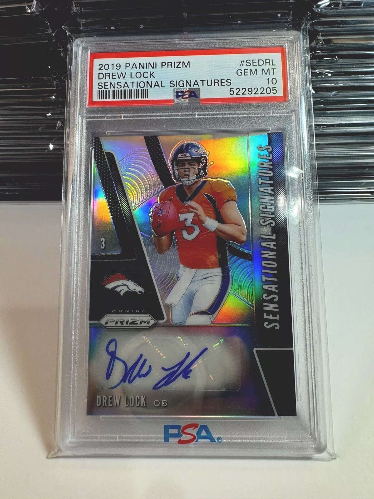 Drew Lock Panini Prizm Sensational Signatures #SEDRL Base