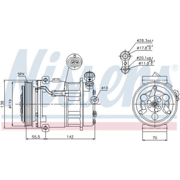 Kompressor Klimaanlage Passend FüR Opel Vectra C Signum Fiat Croma-image