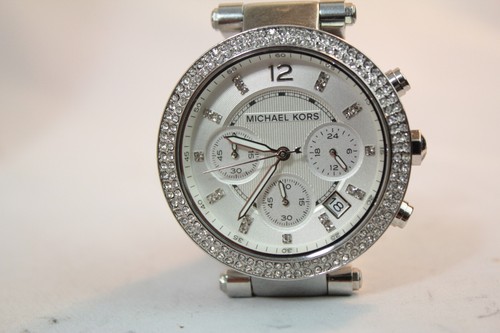 MICHAEL KORS Chronograph MK-5353 Silver Dial Lady's Watch Genuine 691464611484 | eBay