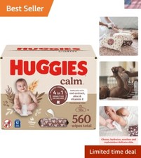 Unscented Calm Baby Wipes - 560 Hydrating Wipes Enriched with Aloe Vitamin E