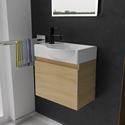 Alpenberger Gäste-WC Waschtisch Waschbecken Unterschrank Badmöbel vormontiert