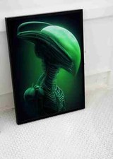 Listing image for ALIEN XENOMORPH POSTER BRIGHT WALL ART PRINT SIZE -A3 -A4