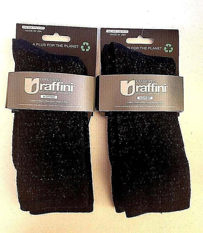 LOTE DE 2 calcetines cómodos Umberto Raffini para mujer WABI SABI lana merino/bambú rayón Foto 2 de 4