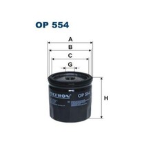 1x Ölfilter FILTRON OP 554 passend für CHRYSLER CITROËN FORD PEUGEOT RENAULT