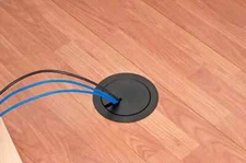 Arlington FLBR5420 Recessed Power and Data Round Floor Box (Black)