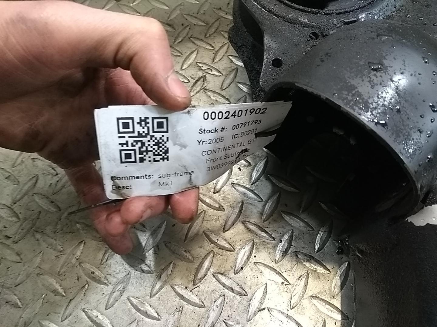 Bentley CONTINENTAL GT Mk1 3W0399313 Front Subframe 066 for sale 