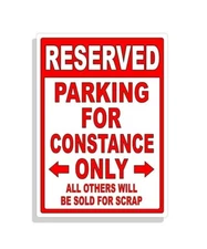 Personalized Parking Sign Wall Decal Metal Sign No Parking Customized Constance