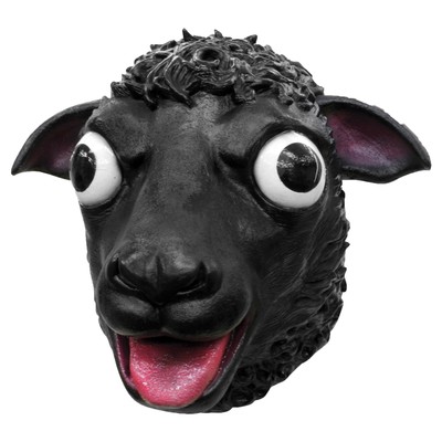 Halloween Barn Yard Black Sheep Adult Latex Deluxe Mask Ghoulish