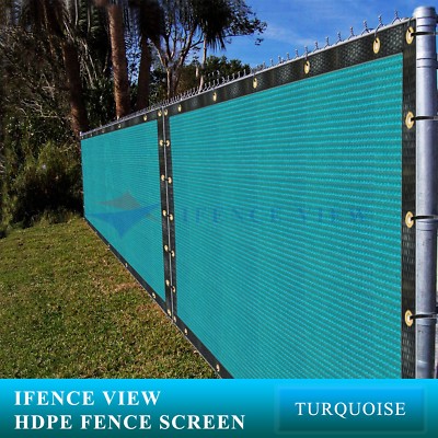 Ifenceview 5'x1'-5'x100'Turquoise Green Fence Privacy Screen Mesh Yard Balcony