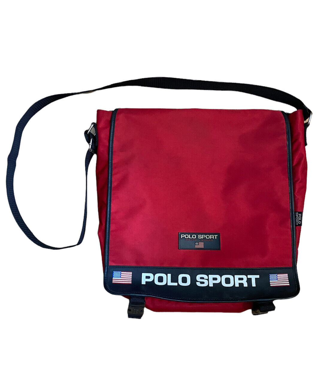 vintage ralph lauren polo sport messenger shoulder bag