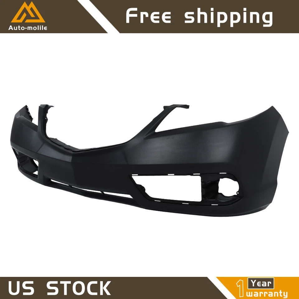 Black Primed For 2013 2014 2015 Acura RDX W/Fog Light Holes Front Bumper Cover - Image 3 of 4