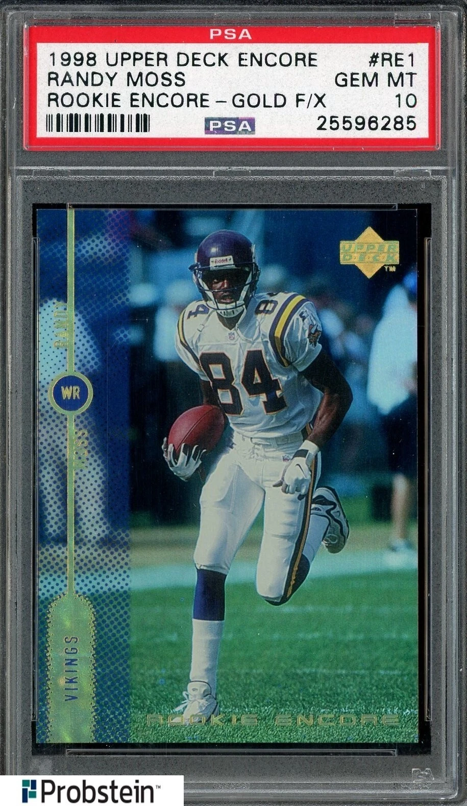 Randy Moss Upper Deck Encore Rookie Encore #RE1 Gold F/X