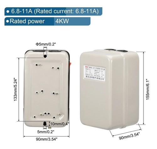 Magnetic Electric Motor Starter, 220V/380V 4KW 5HP, 3 Phase Electric Starter - Picture 3 of 5