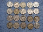 20 SILVER MERCURY DIMES WITH DATES     lot p