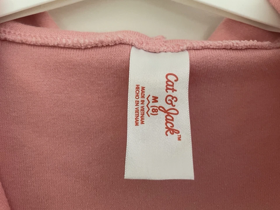 Cat & Jack Niños Niñas Terry en Niveles Cremallera Capucha Manga Corta Natación Encubrimiento Rosa M 8 Foto 2 de 4