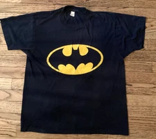 SCREEN STARS Batman TShirt-Men's SS-Large-Single stitch-Made in USA-Cotton Blend