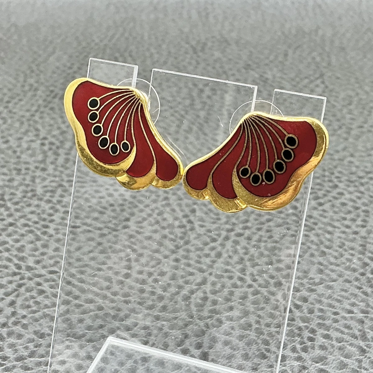 vintage Laurel Burch April Butterfly earrings in blue, teal, and purple.  Petite Bella Butterfly Earrings - A Symbol Of Change And  main image 2
