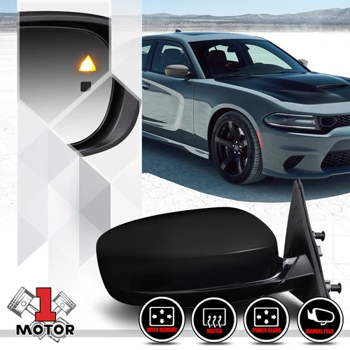 [Right] Passenger Side Power+Heated+BSD+Memory Mirror for 11-19 Dodge Charger