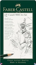 Faber-Castell 9000 Graphite Sketch Pencil Set - 12-Piece, 8B to 2H Collection