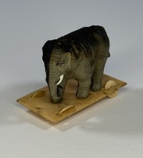 RARE 1920s CVO Celluloid Elephant on Wheels USA Marked 2 Mini Toy EUC