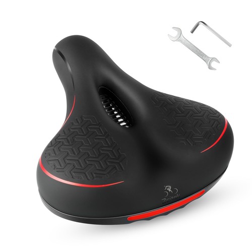 Comfortable Bike Seat Cushion for Women Men with Memory Foam -Airflow Ventila...