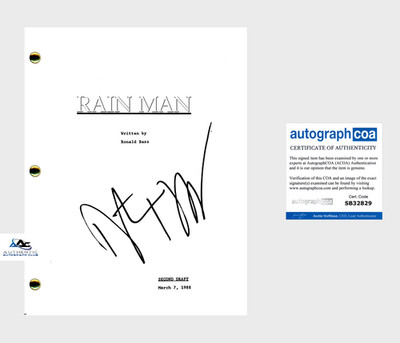 DUSTIN HOFFMAN AUTOGRAPH SIGNED RAIN MAN COMPLETE FULL SCRIPT ACOA