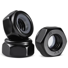 200Pcs M4-0.7 Lock Nuts Nylon Insert Locknuts 304 Stainless Steel A2-70 Black