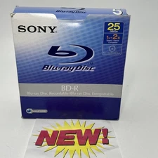 Sony BD-R 5 PACK Blu-Ray Disc 25GB 1x-2x Speed Recordable w/ Storage Case New