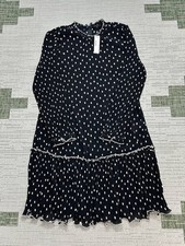 J.Crew Dress Womens 2 Black White Blouson New