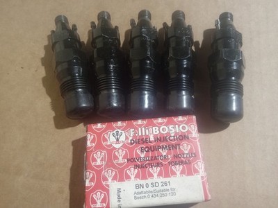 SET 5 Rebuilt Fuel Injectors BOSIO Nozzles Mercedes W123 300D 300TD 300CD 300SD