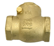 1-1/4" Swing Check Valve 200 WOG PSI Brass SS304 CF8M NPT Threaded