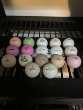 Vintage Golf Ball Lot Of 17 Colored Top Flite Pinnacle Crystal And More Rare