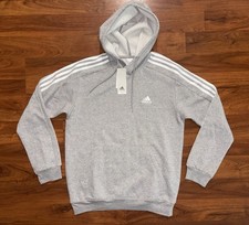 Adidas 3 Three Stripe Hoodie New With Tags Heather Gray Size Medium Men s
