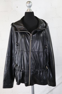 Comma, schwarze Kunstleder-Jacke Gr.38/S Polyester Top Zustand